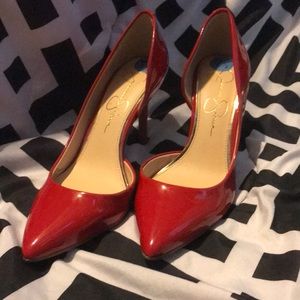 Jessica Simpson heels. Red
